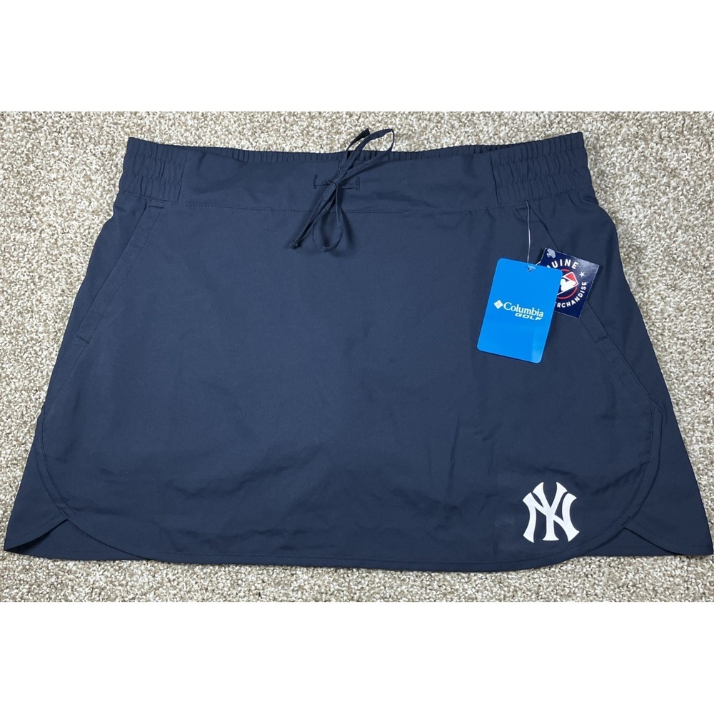 New York Yankees Columbia Golf Lakewood Pines Skort Skirt Womens Medium Blue NEW